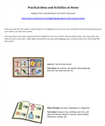 picture of word document containing practical ideas and activities at home 